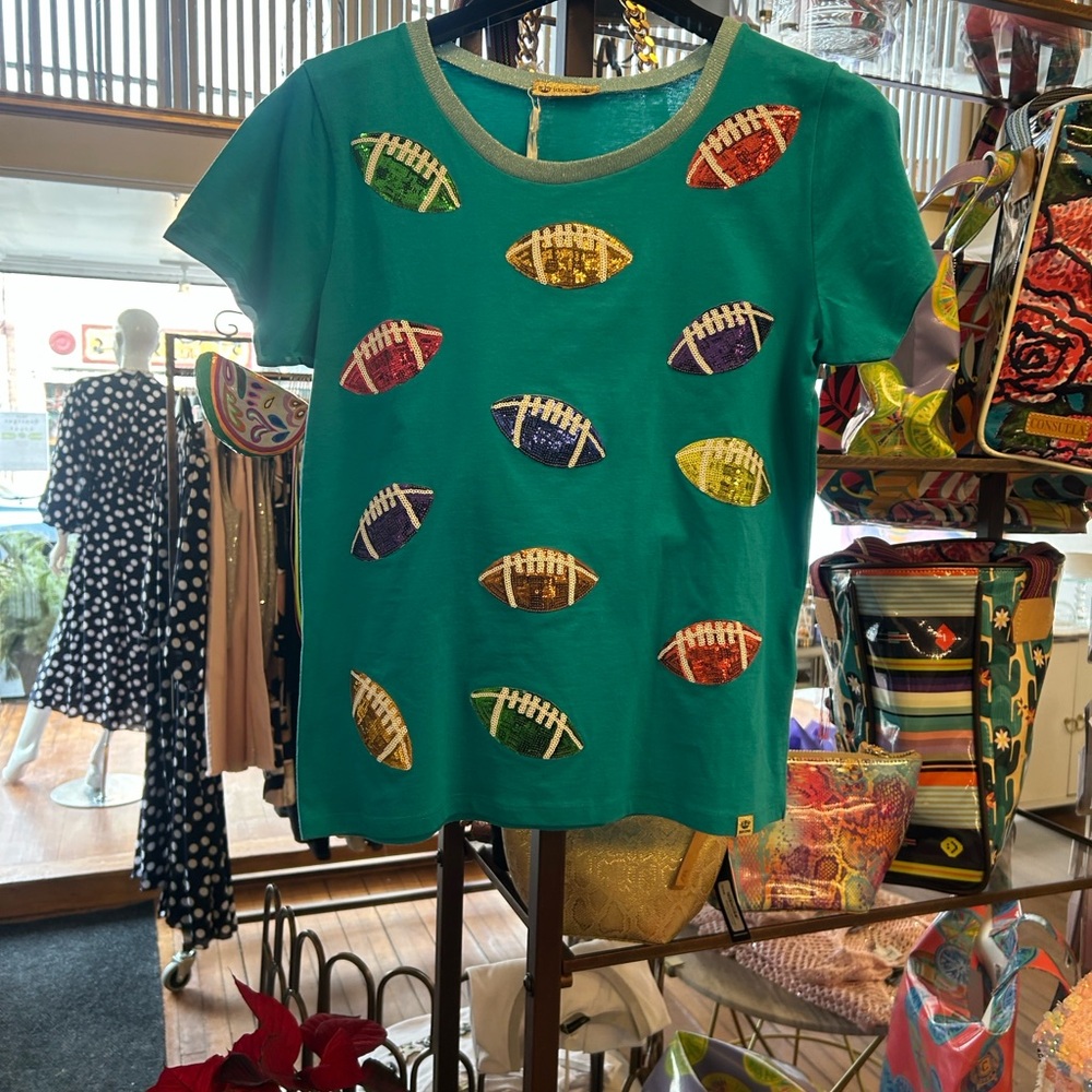 Colorful Football Pattern Woman’s Top by Regina of Italy